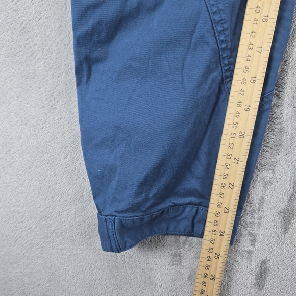 Anthropologie Size 4 Ellie Embroidered Utility Barrel Paperbag Pants Preppy Blue - Picture 5 of 8